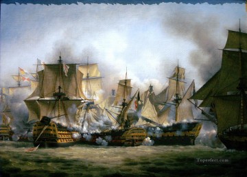 Buque de guerra Painting - Trafalgar 2 Batallas Navales
